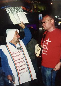 Time Square has more religious fanatics than any intersection in the world I know I documented them