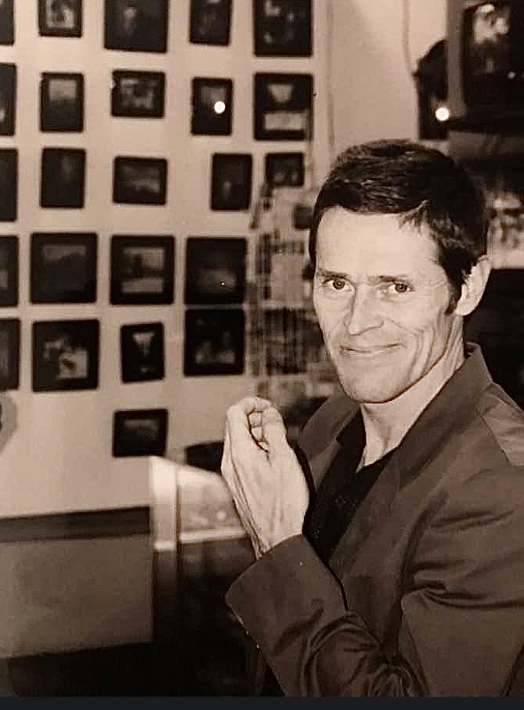 One night Mr. William Dafoe stop by the electron a gallery in Soho and bought a dozen of my art tiles