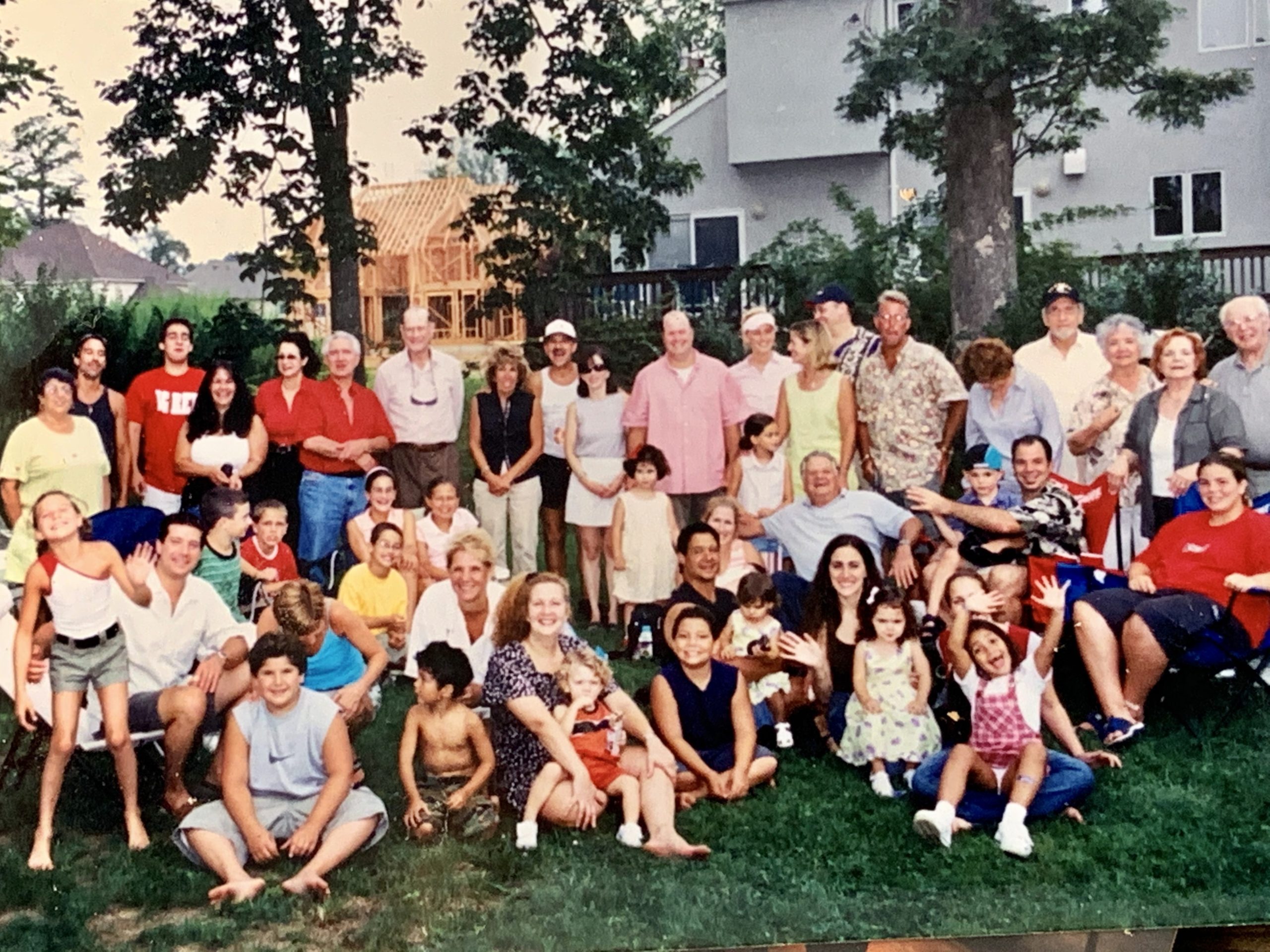 I took this family portrait of my mom’s family over 30 years ago my mom had originally 11 brothers and sisters all from the same parents at present date I have 112 cousins real jersey shore Italians