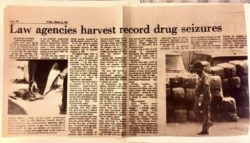 In the late 70s and early 80s I was very fortunate to work for the Key West citizen newspaper as a staff photographer I covered the Cuban boatlift major drug bust like this one here the largest drug seizure On record at the time 200 tons of panama red I was first photographer on site many stories behind this photo