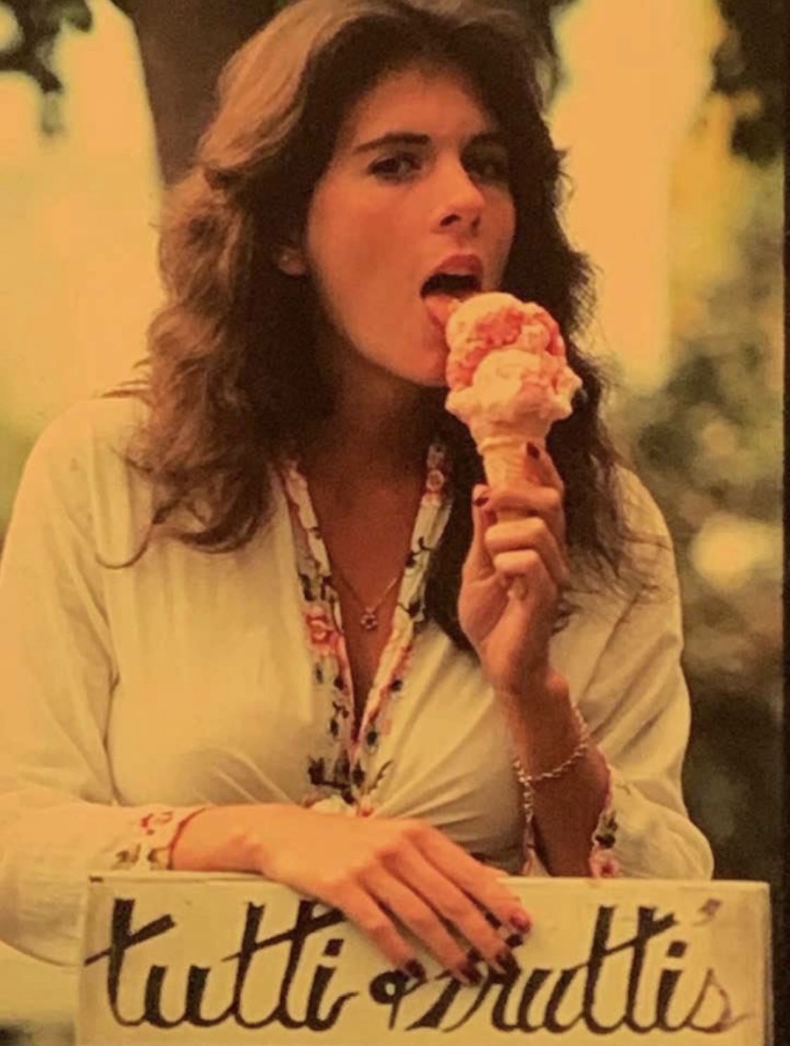 Key west 1980 Lisa and I are doing a Bikini photo shoot for some company in Key West The owner of tutti-frutti on the Val Street approached me And wanted to do an ad for his ice cream store this is the one we use for the ad a little sassy but they liked it