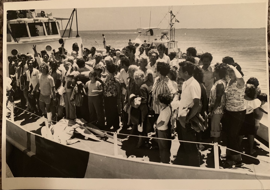 One of my publish photos during the Cuban boatlift and the key west citizen newspaper and UPI the coast Guard saved 160 people their boat was sinking coming to America