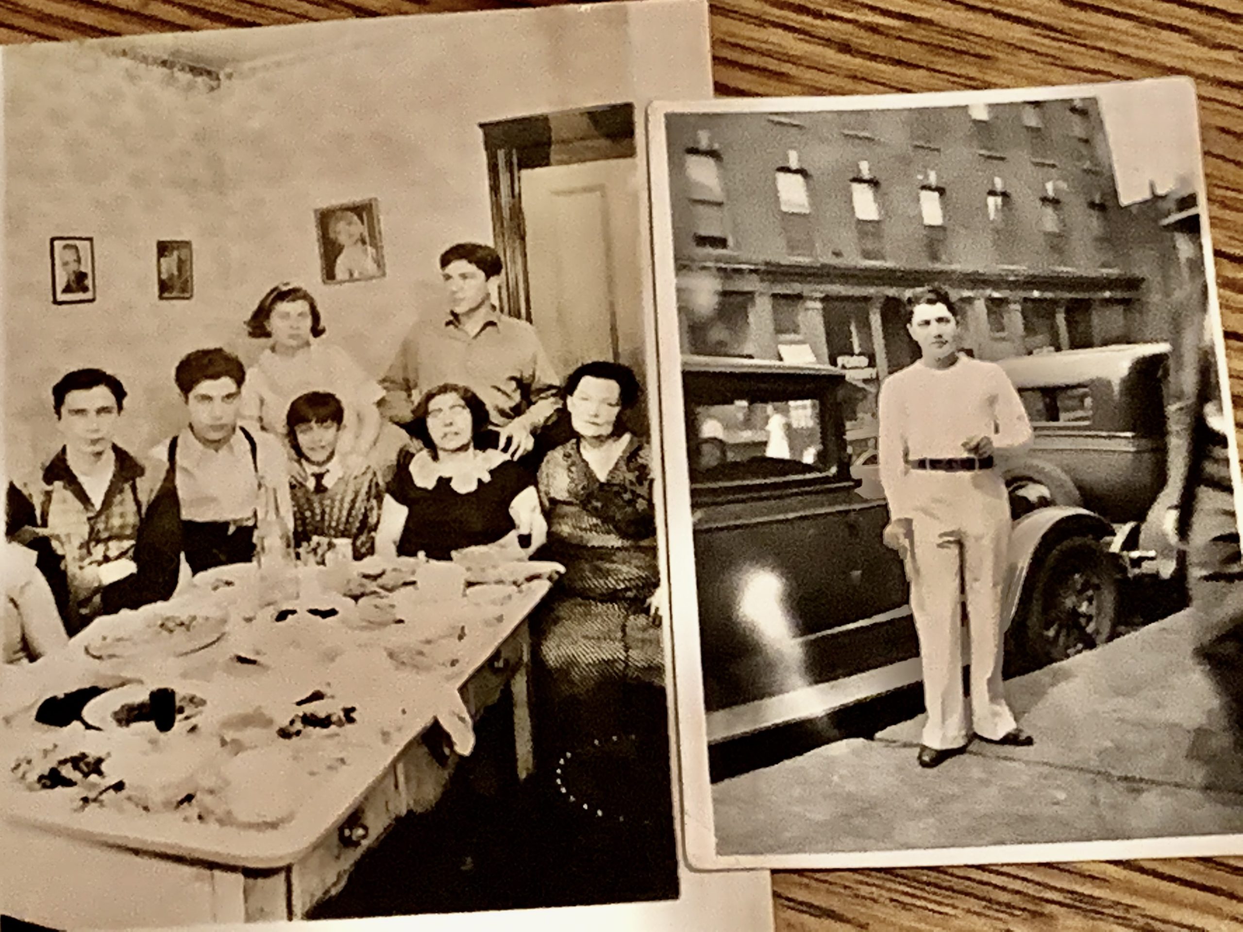 These are two original prints from 1934 of the family I also have the original negatives Sal saved everything on the left on the top of the photo is Captain Tony and my grandmother his first wife The two women on the right that’s my great grandmother Henrietta and my great grandfathers mistress next to her you know it’s a crazy family