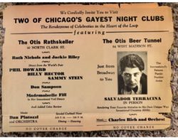 This was one of the underground ads That was in Chicago when Sal performed for his fathers cousin Frank Costello who operated this nightclub also the Peacock Lounge